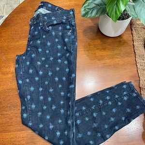 Lucky Brand Dark Wash Dot Detail Skinny Jeans